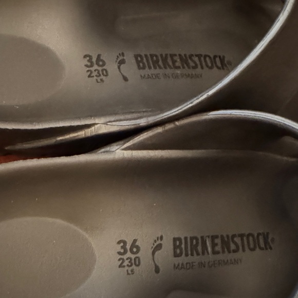 Birkenstock Shiny Gray Double Strap Sandals - Picture 2 of 5